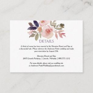 Cartes de boîtier Fleurs sauvages Peach Pink Laven