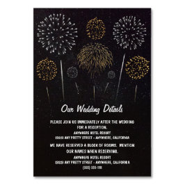 Cartes de boîtier Mariage à thème Fireworks Sky