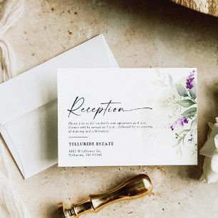 Cartes de boîtier Mariage de lavande vert pourpre