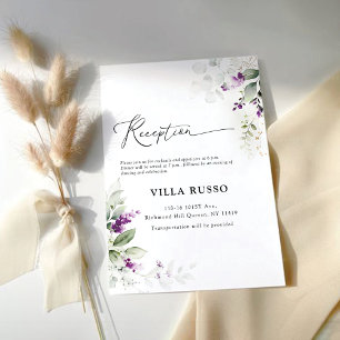 Cartes de boîtier Mariage de lavande vert pourpre