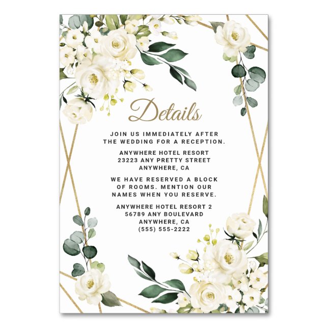 Cartes de boîtier Mariage géométrique or élégant (Par défaut)