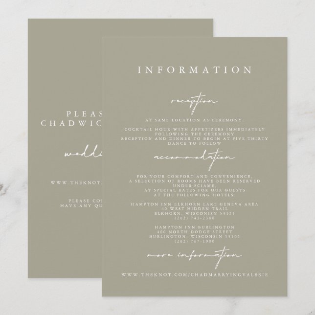 Cartes de boîtier Mariage moderne et élégant (Devant / Derrière)