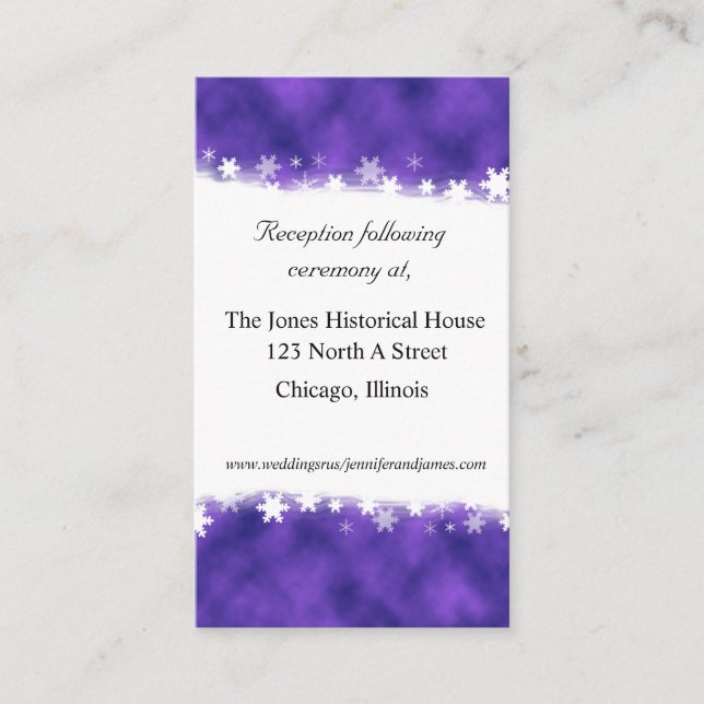 Cartes de boîtier Mariage violet et blanc (Devant)