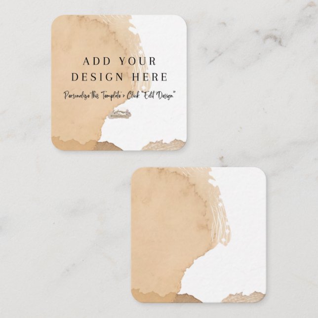 Cartes de boîtier neutres arrondies de 2,5 po x 2, (Devant / Derrière)