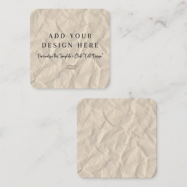 Cartes de boîtier neutres arrondies de 2,5 po x 2, (Devant / Derrière)