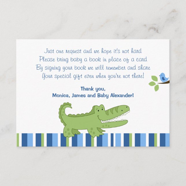 Cartes de boîtier RSVP bleu/vert Alligator (Devant)