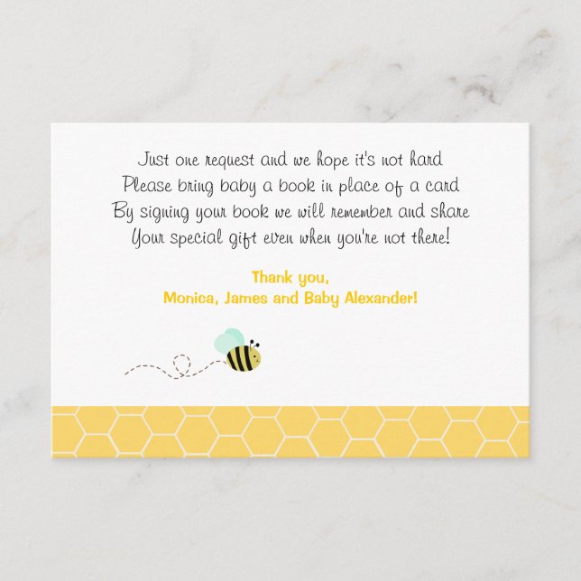 Cartes de boîtier RSVP Bumble Bee (Devant)