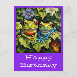 Cartes de bonne fête mignons grenouilles