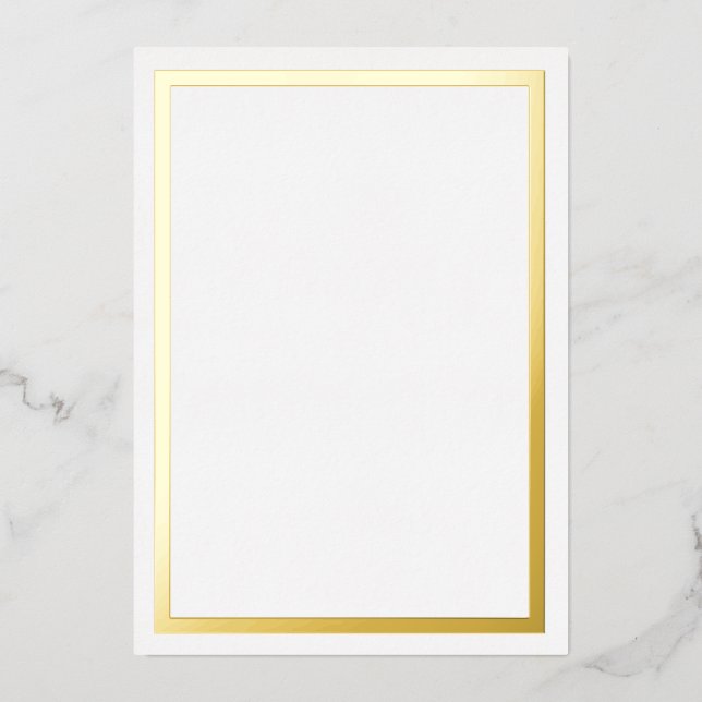 Cartes de bordure en feuille métallique dorée (Recto)