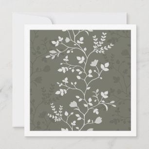 Cartes de botanique minimaliste à fleurs sinueuses