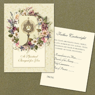 Cartes de bouquet floral spirituel catholique