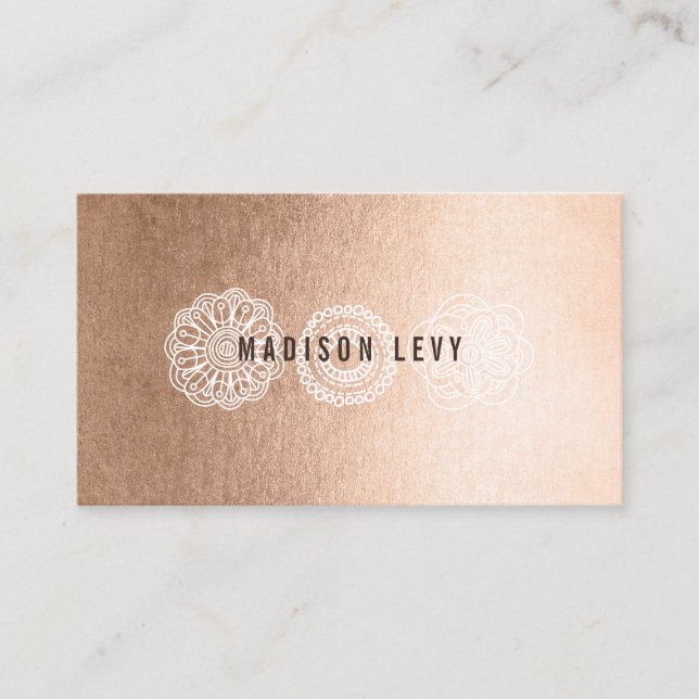 Cartes de bronzage d'esthéticien de jet en bronze (Devant)