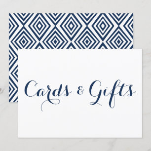 Cartes de calligraphie moderne Navy et cadeaux de 