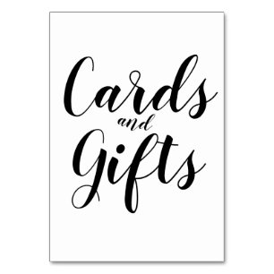Cartes de calligraphie noir et blanc simples Cadea