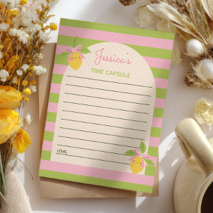 Cartes de capsule temporelle pour le 1er anniversa