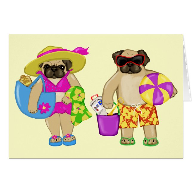 Cartes de Carlin de plage personnalisables (Devant Horizontal)
