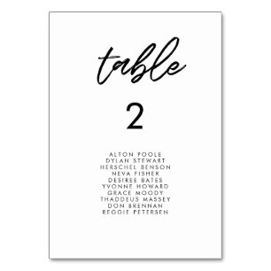 Cartes de cartes de sièges typographiques modernes