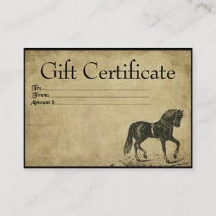 Cartes de certificats-cadeaux Prancing Horse- Prim