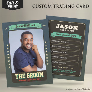 Cartes de chambre d'équipe personnalisées Groomsme