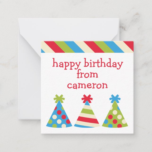 Cartes de chapeaux de fête personnalisées pour cad (Devant)