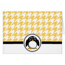Cartes de chemise jaune et blanc pour pingouins ad