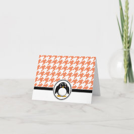 Cartes de chemise orange et blanche adorables