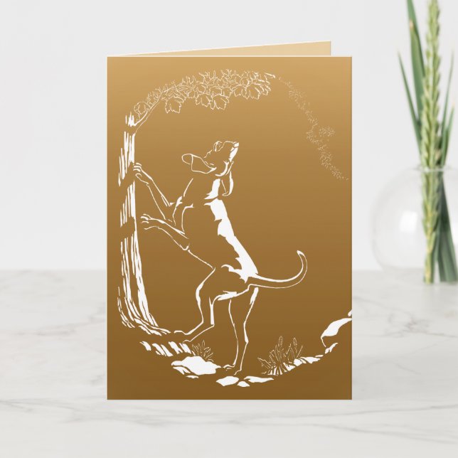 Cartes de chien Hound Carte de voeux personnalisée (Devant)