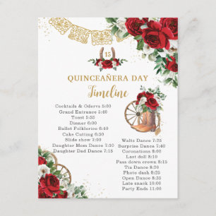Cartes de chronologie pour Quinceañera bottes char