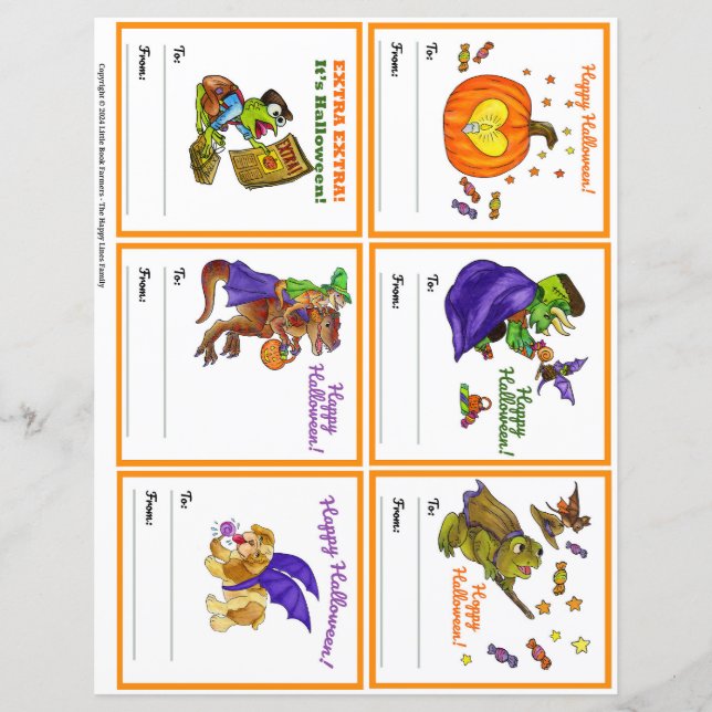 Cartes de classe de fête cadeau Halloween Jeu 3 (Devant)