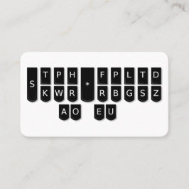 Cartes de clés noires de machine de Steno de