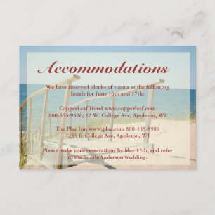 Cartes de clôture de mariage sur la plage - Escali