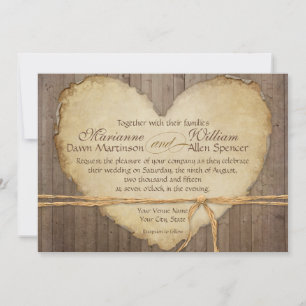 Cartes de clôture en bois rustique Parchemin de co