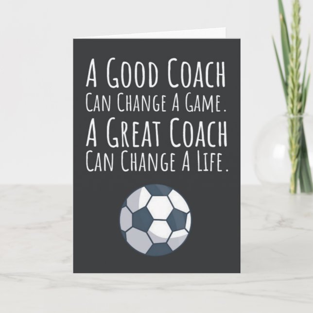 Cartes de coach de football typographie sportive e (Devant)