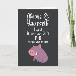 Cartes de Cochon Mignon Humour Drôle Animaux de Fe