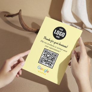 Cartes de code QR pour avis Google   Encart pour e
