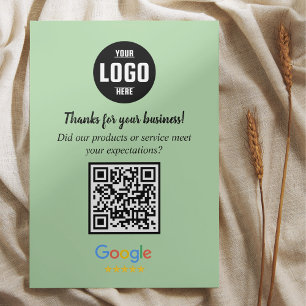 Cartes de code QR pour avis Google Encarts pour