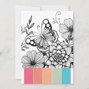 Cartes de coloriage de papillon Art Therapy