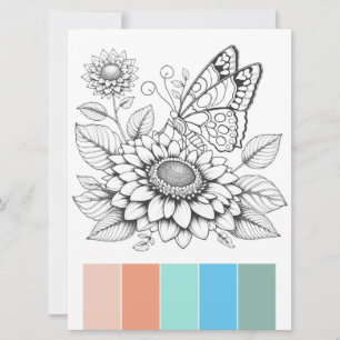 Cartes de coloriage grand format Art Therapy