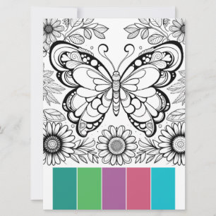 Cartes de coloriage papillon de grande taille Outi