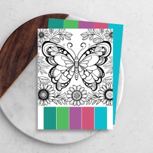 Cartes de coloriage papillon de grande taille Outi