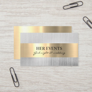 Cartes de conception noir en argent chic pour le G