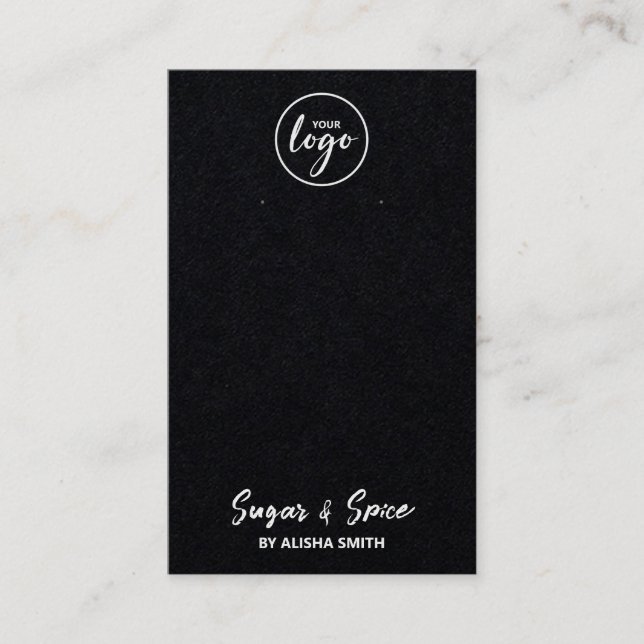 Cartes de conditionnement d'oreille noire du logo  (Devant)