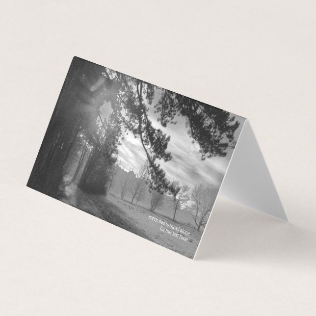 Cartes de condoléances "dernier voyage" (Front)