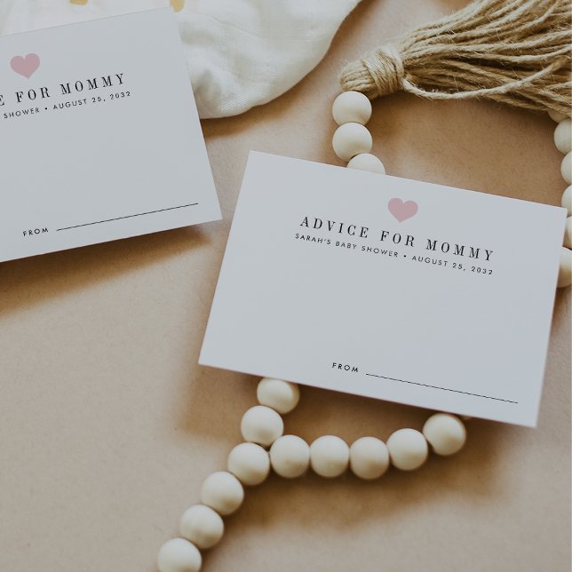 Cartes de conseil baby shower | Blush (Créateur téléchargé)