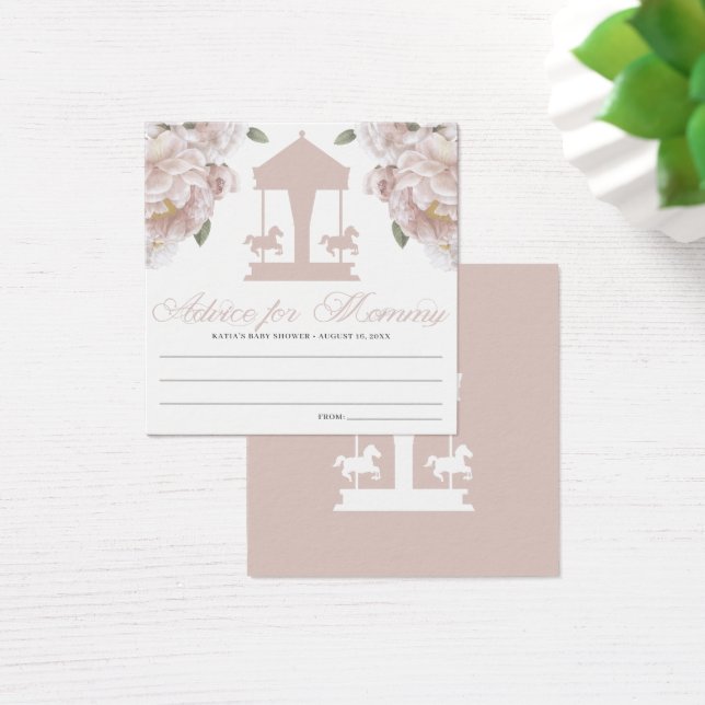 Cartes de conseil Baby shower Carrousel (Bureau)