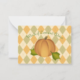 Cartes de conseil Baby shower Citrouille Hares