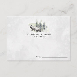 Cartes de conseil Baby shower pour animaux de bois