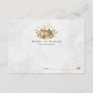 Cartes de conseil de baby shower de cerfs communs