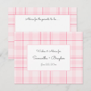 Cartes de conseil en Baby shower rose