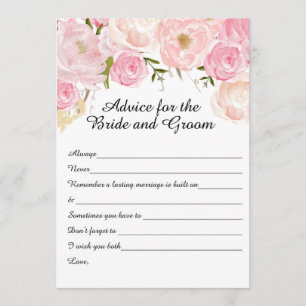 Cartes de conseil en Fête de l'mariée florale